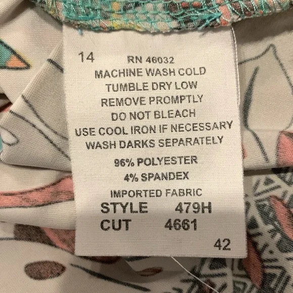 N Touch Medium Tropical Paradise Collection Blouse - Picture 6 of 7